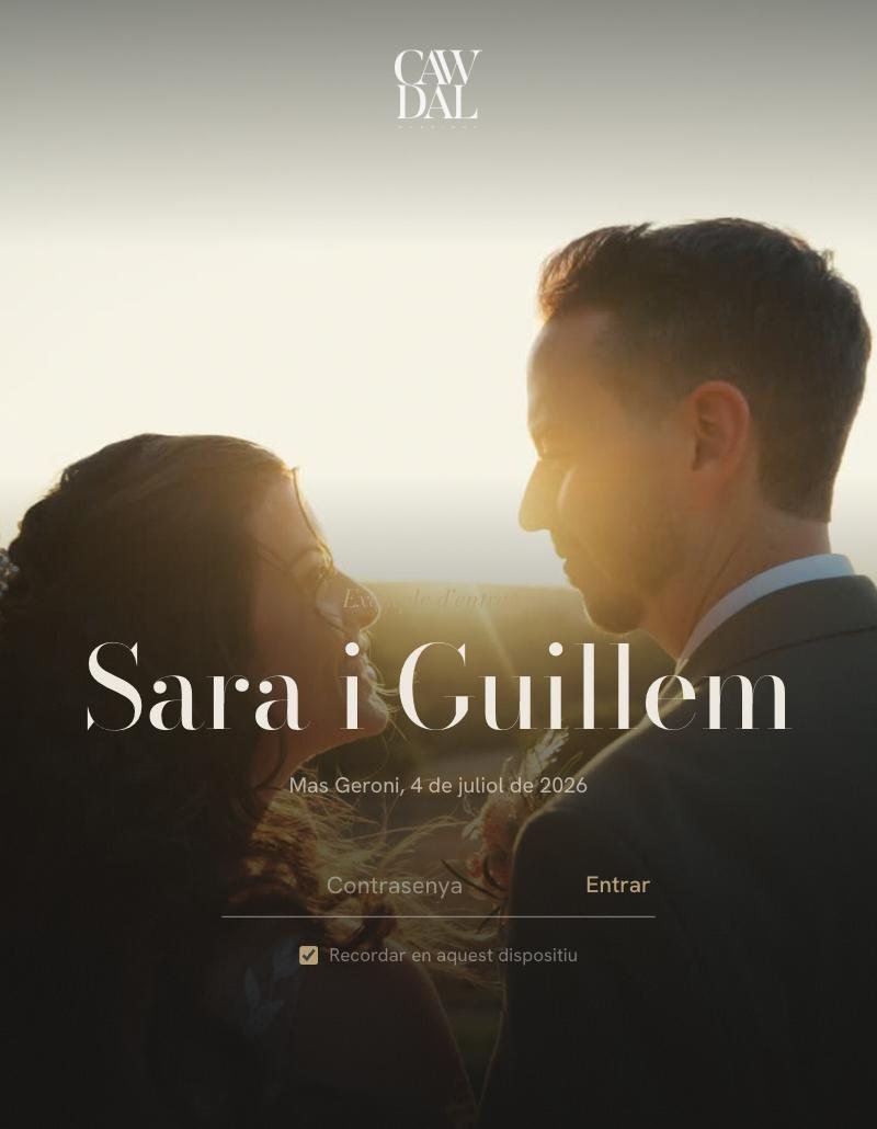 Pàgina de lliurament privada de Sara i Guillem