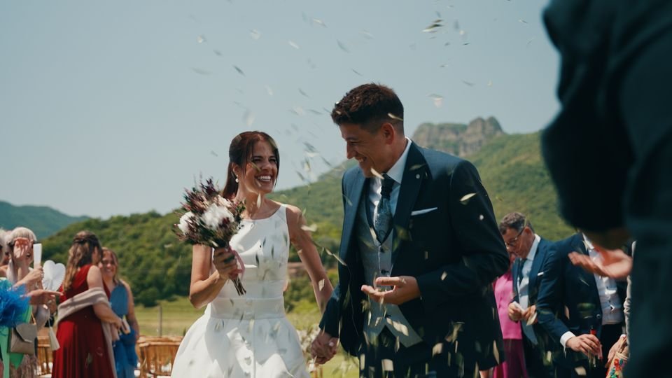 Fotograma d'un casament filmat per Cawdal 9
